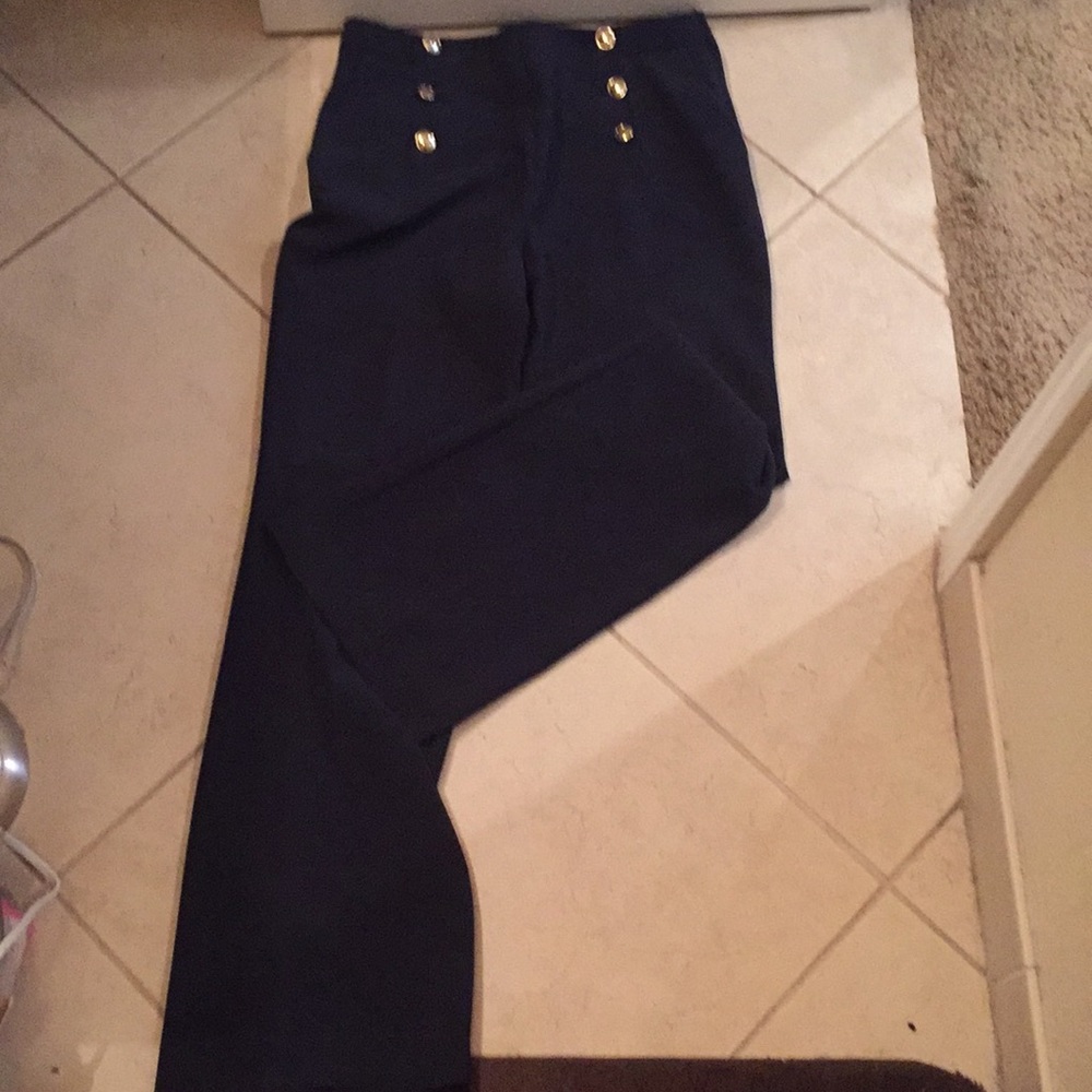 Great pair of sailor slacks (navy w/ gold)